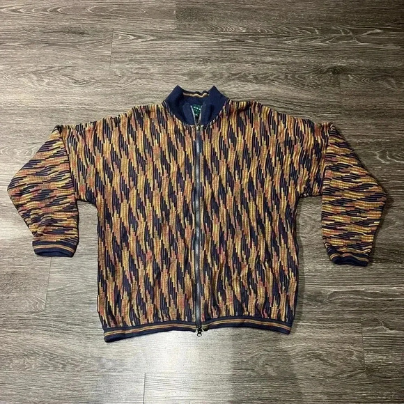 Classic Tundra VTG Biggie Cosby Coogie Style 3D Knit Sweater‎ Mens Sz XL - Picture 1 of 8